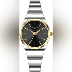 Invicta Celestial Women's 28mm Black Dial Watch Metallic Band BNIB Elegant